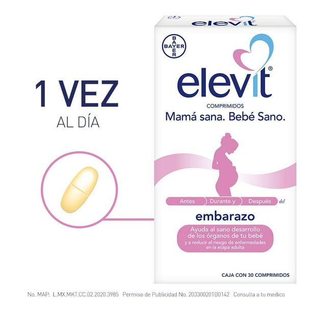 Multivitamínico Para El Embarazo Elevit 30 tabletas