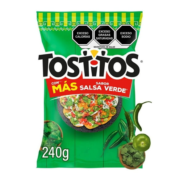 Nachos Sabritas Tostitos salsa verde 240 g