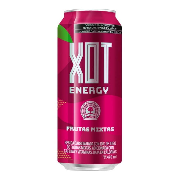 Bebida carbonatada Jumex Xot energy frutas mixtas 470 ml