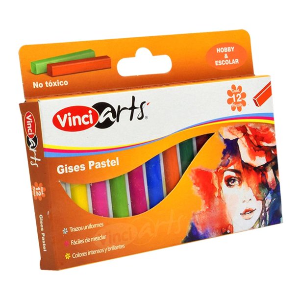 Gises pastel Vinci Arts 12 pzas | Walmart