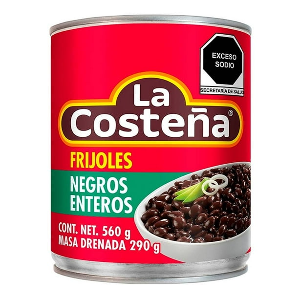 Frijoles negros La Costeña enteros 560 g