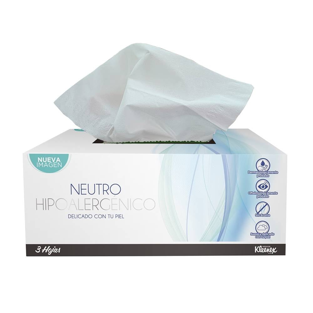 Kleenex® Pañuelos faciales en cubo 8825, blancos. 3 capas. 12 x 56 (672  hojas)
