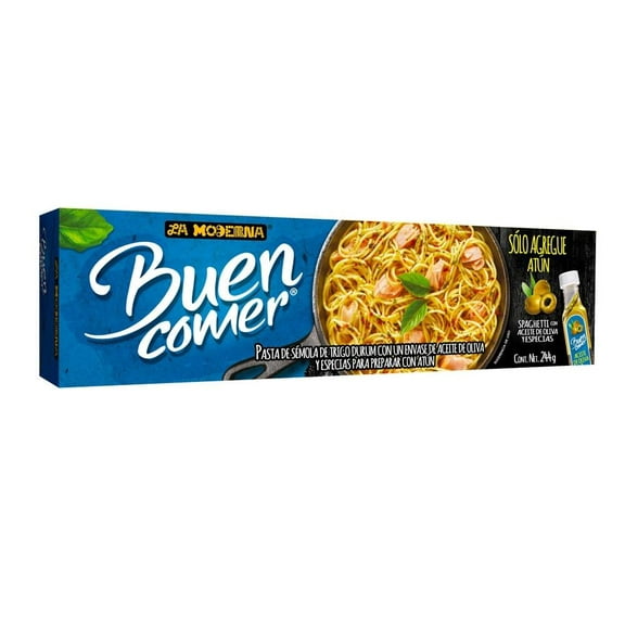 Spaghetti La Moderna Buen Comer con aceite de oliva y especias 244 g