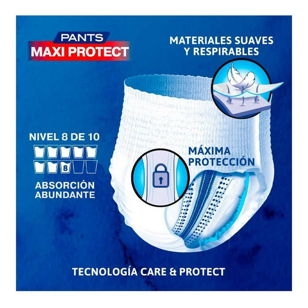 usuario guitarra Mucama Ropa interior desechable Tena Pants Maxi Protect talla chica/mediana 10  pzas | Walmart
