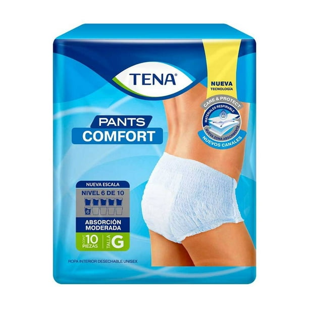 rasguño mal humor Cortés Ropa interior desechable Tena Pants Comfort talla grande 10 pzas | Walmart