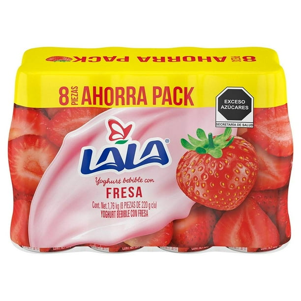 Yoghurt bebible Lala con fresa 8 pzas de 220 g c/u