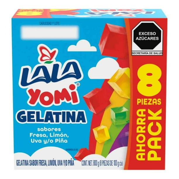 Gelatina Lala Yomi surtido 100 g 8 pzas