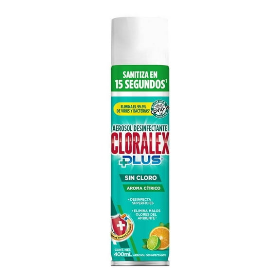 Desinfectante Cloralex aroma cítrico  en aerosol 400 ml