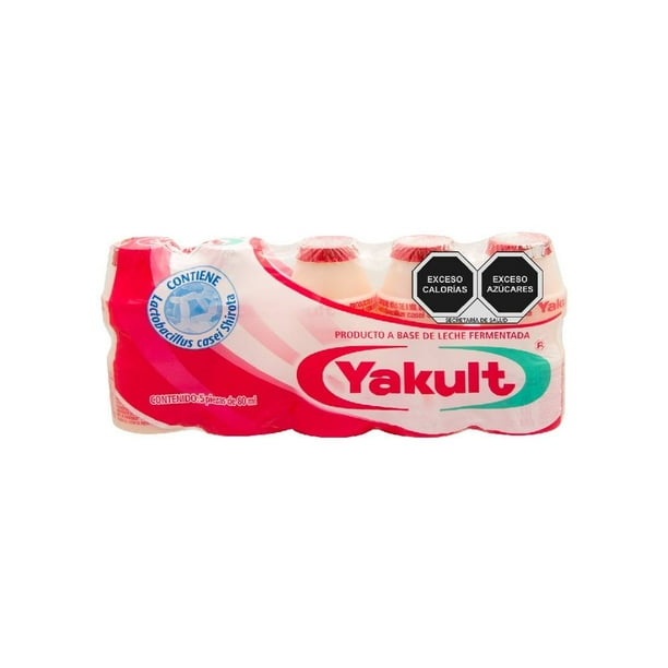 Producto a base de leche Yakult 5 pzas de 80 ml c/u