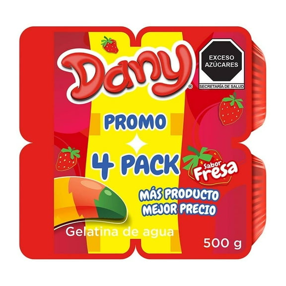 Gelatina de agua Dany sabor fresa 500 g