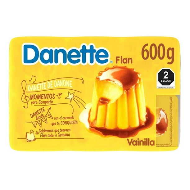 Flan Danette sabor vainilla con caramelo 6 pzas de 100 g c/u