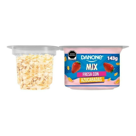 Yoghurt Danone mix sabor fresa con azucaradas 143 g