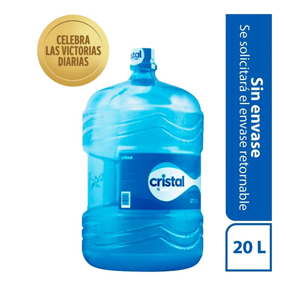 Agua Cristal 20 l únicamente líquido