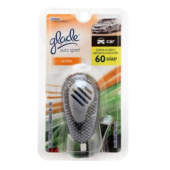 Aromatizante líquido Glade Auto Sport Nitro aparato+repuesto 7ml