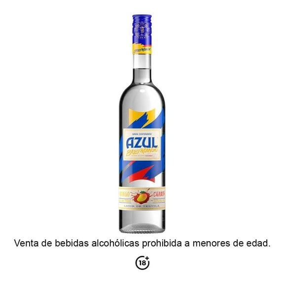 Licor de tequila Azul Centenario sabor mango chamoy 700 ml