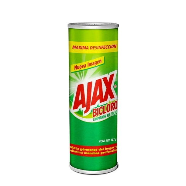 Limpiador Multiusos en Polvo Ajax Bicloro Mata Gérmenes y Máxima Desinfección 582 gr