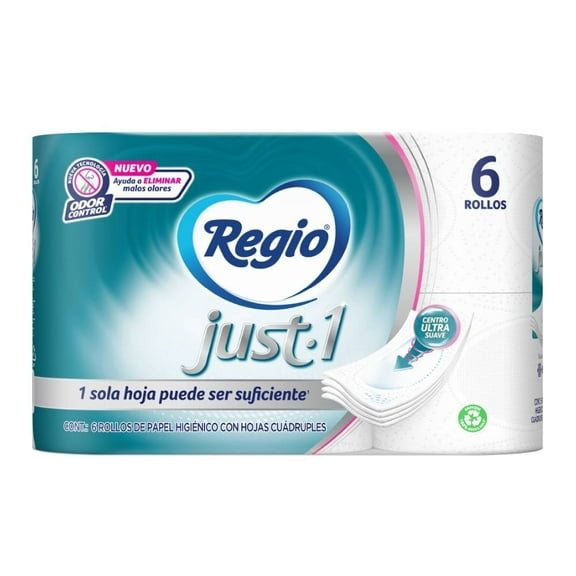 papel higiénico regio just 1 6 rollos
