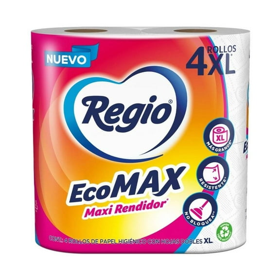 papel higiénico regio ecomax 4 rollos
