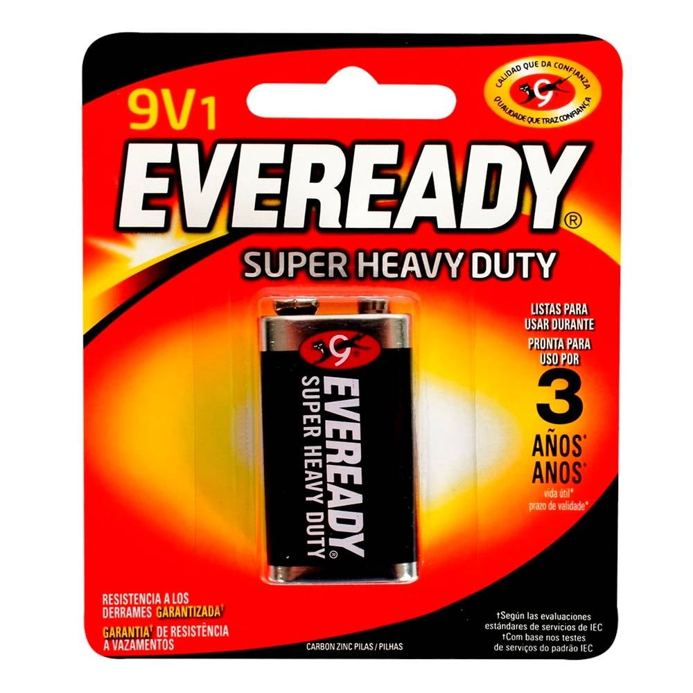 Deflector masilla Independientemente Pila Eveready Super Heavy Duty 9V | Walmart