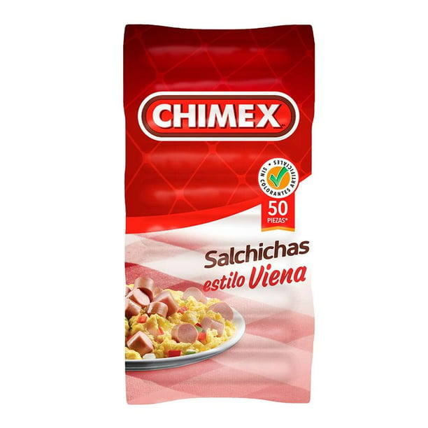 Tomar medicina prefacio delicadeza Salchichas Chimex estilo viena 1 paquete con 50 pzas 2 kg | Walmart