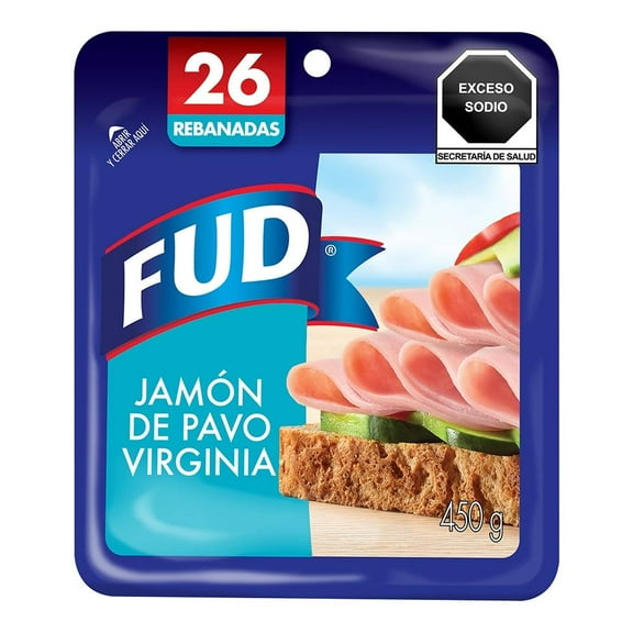 Jamón de pavo FUD virginia 450 g