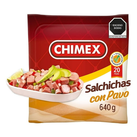 Salchicha de pavo Chimex 20 pzas 640 g