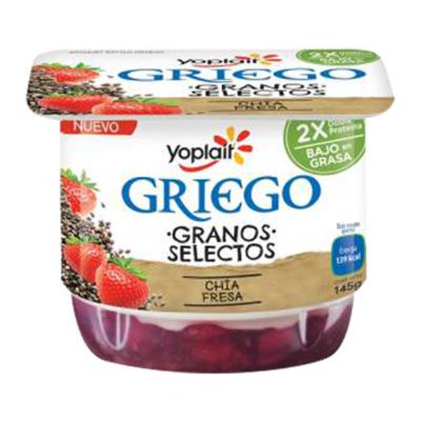 Yoghurt Yoplait Griego fresa bajo en grasa 145 g