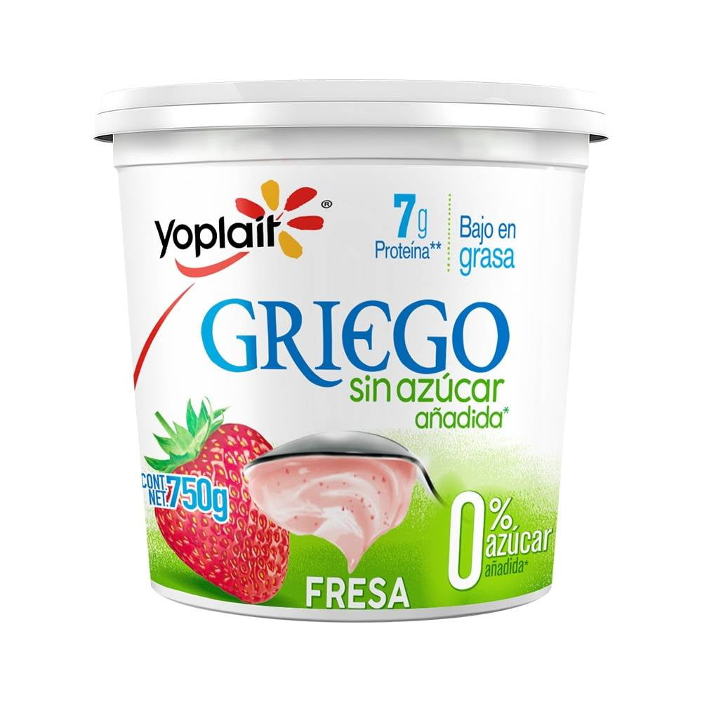 yogur griego con fresas sin gluten pack 4