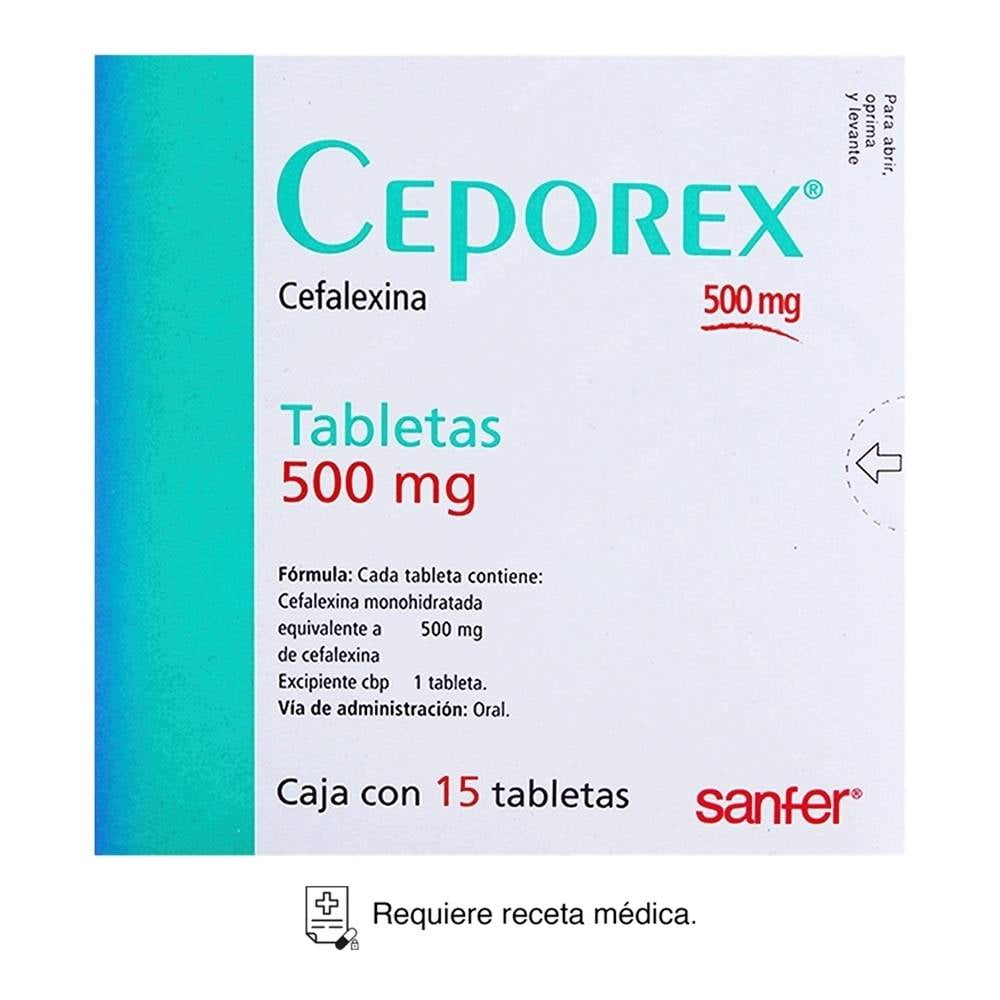 Ceporex 500 Mg Tabletas 15 Pzas Walmart