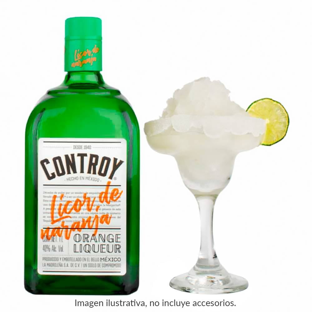 Una botella de Controy, un licor de naranja mexicano cree que se han  utilizado para hacer la primera Margarita. Tiene una dotación de 40% ABV  Fotografía de stock - Alamy