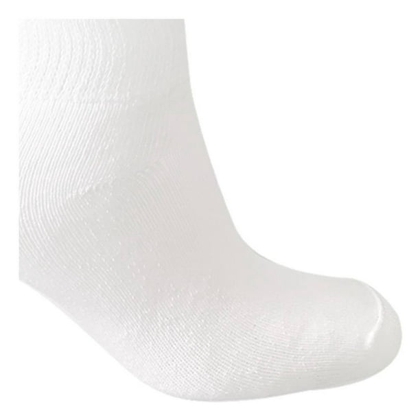 MD USA - Calcetines altos para diabéticos sin costuras, de malla,  ondulados, color blanco, talla M