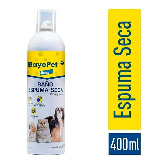 Espuma Seca Bayer BayoPet para Perros y Gatos 400 ml