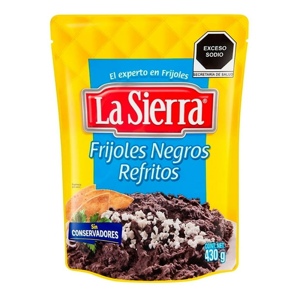 Frijoles negros La Sierra refritos en bolsa 430 g