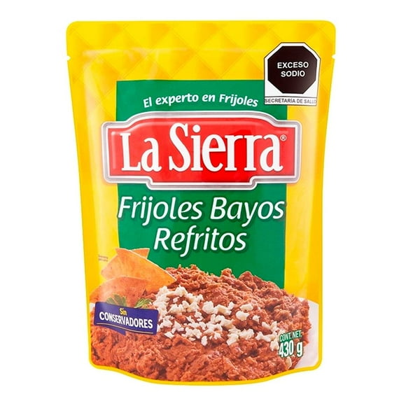 Frijoles bayos La Sierra refritos en bolsa 430 g