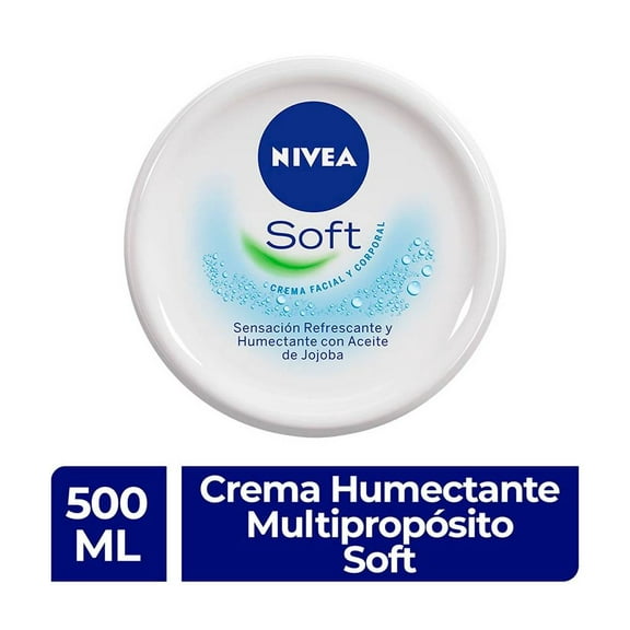 Crema corporal NIVEA soft creme refrescante de larga duración con vitamina E 500 ml