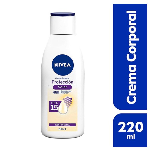 Crema corporal humectante NIVEA protección solar fps15 220 ml