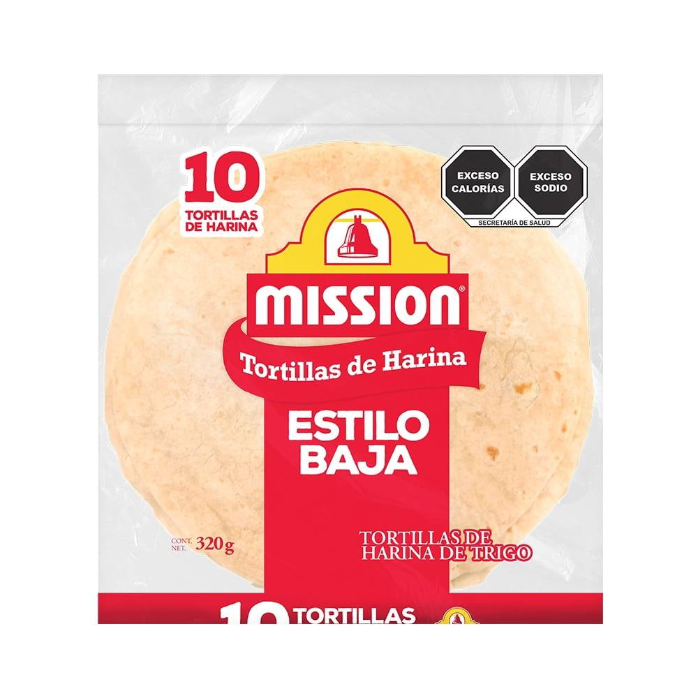 Tortillas de harina Mission estilo baja 1 paquete con 10 pzas Walmart