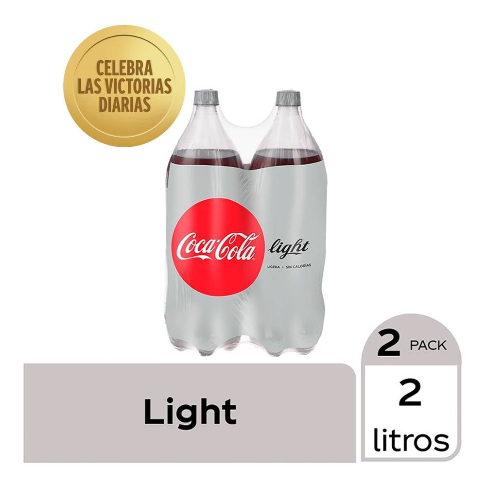 Refresco Coca Cola light 2 botellas de 2 l c/u