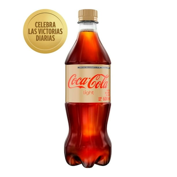 Refresco Coca Cola light sin cafeína botella de 600 ml