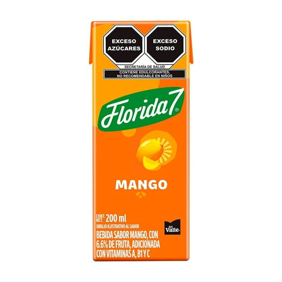 Bebida Del Valle Florida 7 sabor mango 200 ml