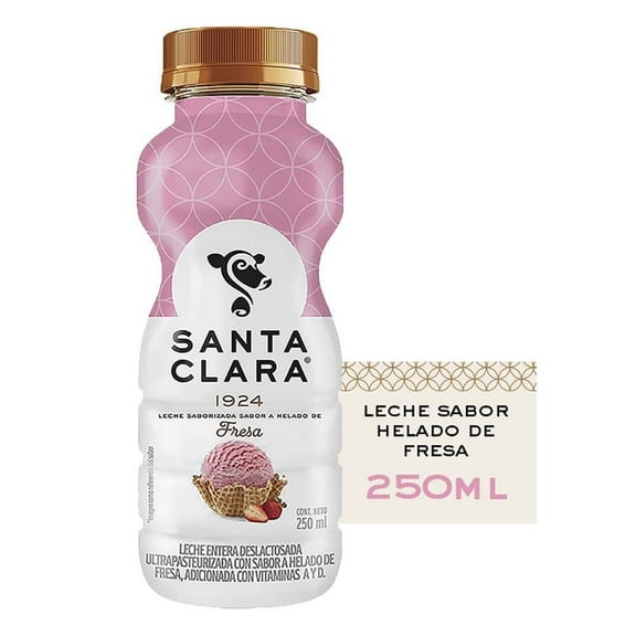 Leche Santa Clara sabor helado de fresa de 250 ml
