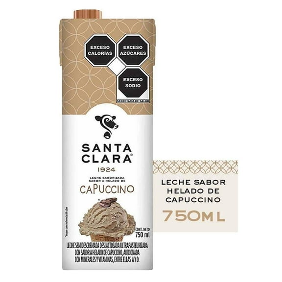 leche santa clara sabor helado de capuccino 750 ml