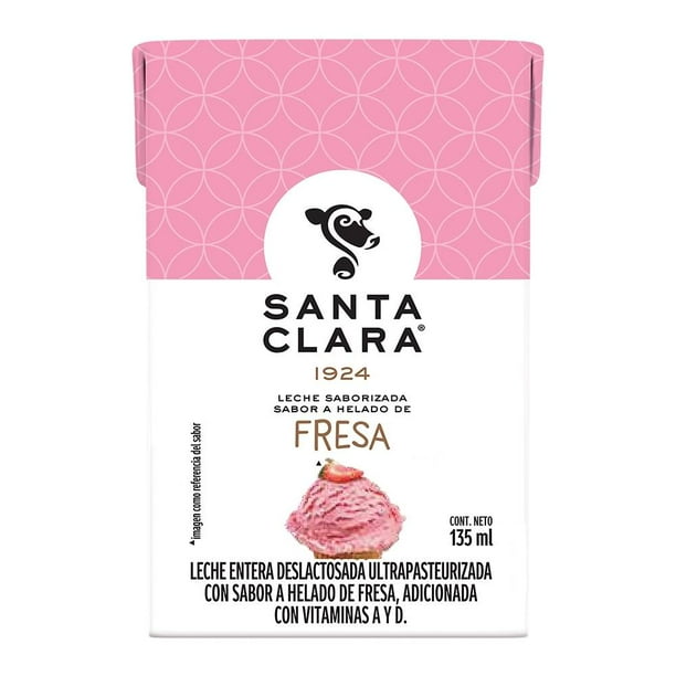 Leche Santa Clara sabor helado de fresa 135 ml