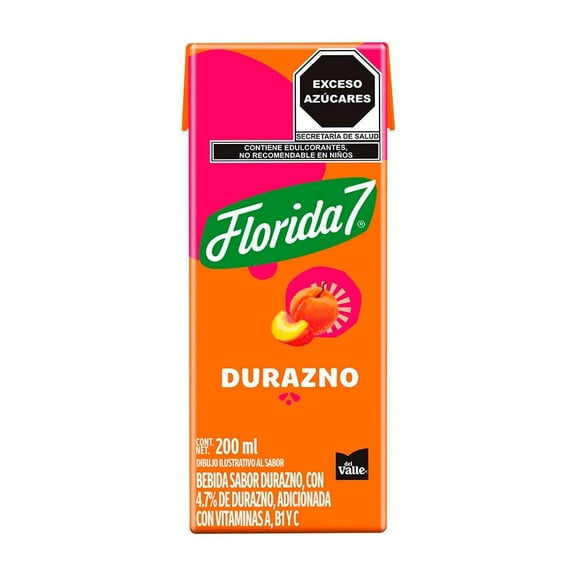 Bebida Del Valle Florida 7 sabor durazno 200 ml