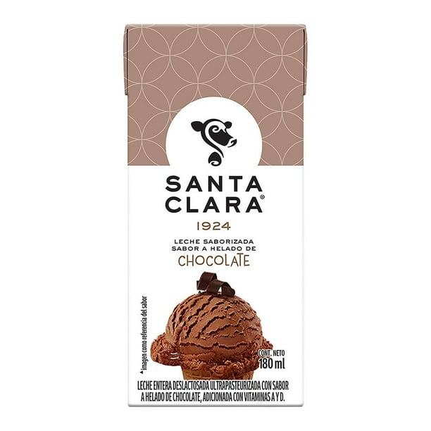 Leche Santa Clara sabor helado de chocolate 180 ml | Walmart