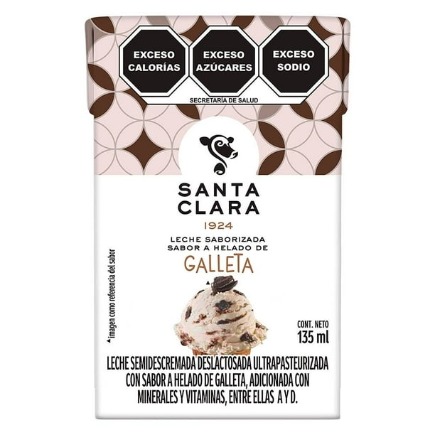 Leche Santa Clara sabor helado de galleta 135 ml