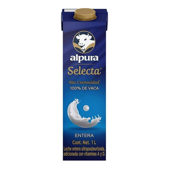 leche alpura selecta entera 1 l