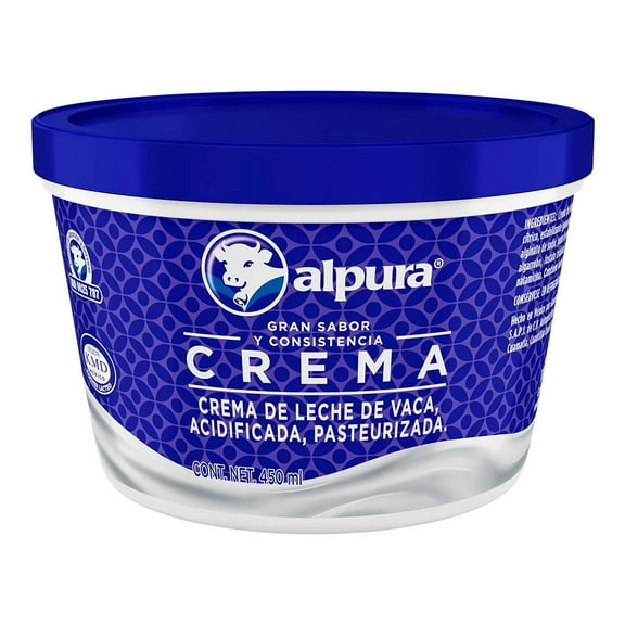 Crema Alpura ácida regular 450 ml