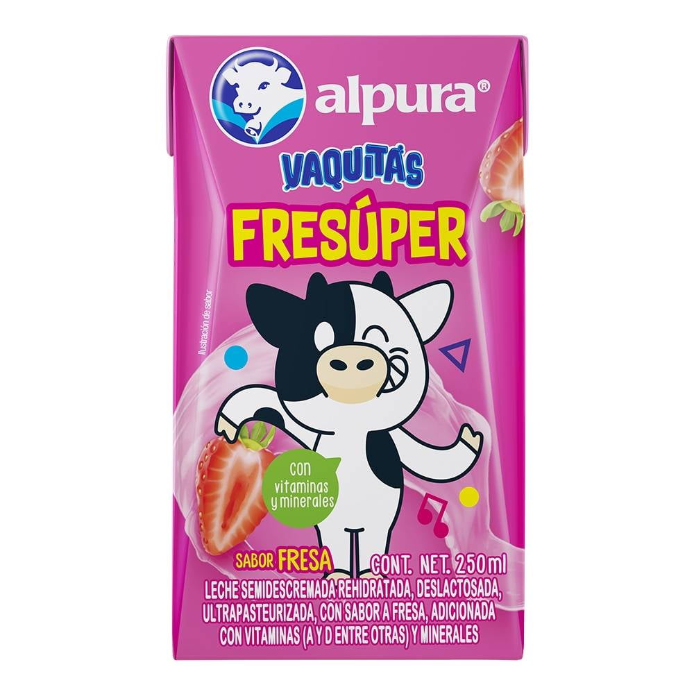 Leche Alpura Vaquitas Sabor Fresa 250 Ml Walmart 4522