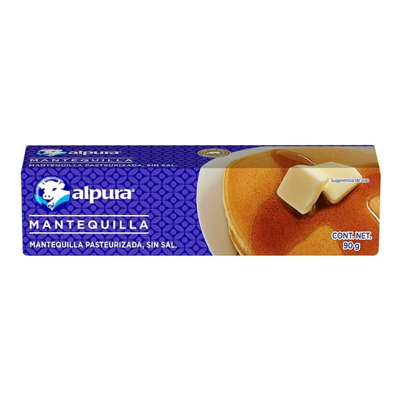 Mantequilla Alpura pasteurizada sin sal 90 g